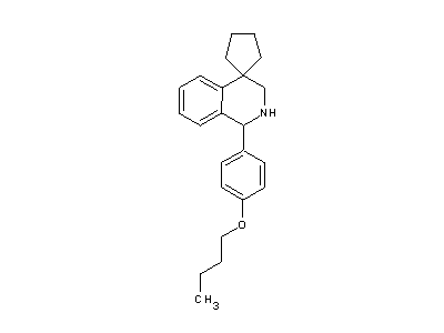 1-(4-Butoxy-phenyl)-1,2,3,4-tetrahydro-isochinolin-4-spiro-cyclopentan structure