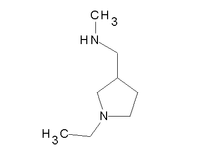(1-ethyl-3-pyrrolidinyl)-N-methylmethanamine structure
