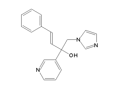 1-(1H-Imidazol-1-yl)-4-phenyl-2-(3-pyridinyl)-3-buten-2-ol structure