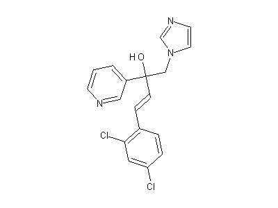 4-(2,4-dichlorophenyl)-1-(1H-imidazol-1-yl)-2-(3-pyridinyl)-3-buten-2-ol structure