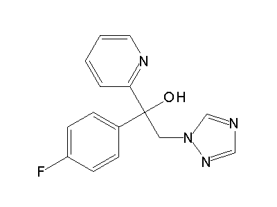1-(4-fluorophenyl)-1-(2-pyridinyl)-2-(1H-1,2,4-triazol-1-yl)ethanol structure