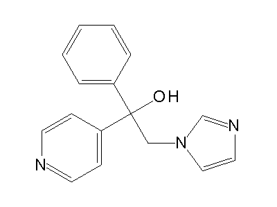 2-(1H-imidazol-1-yl)-1-phenyl-1-(4-pyridinyl)ethanol structure