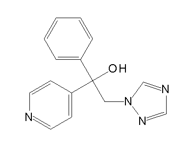 1-phenyl-1-(4-pyridinyl)-2-(1H-1,2,4-triazol-1-yl)ethanol structure