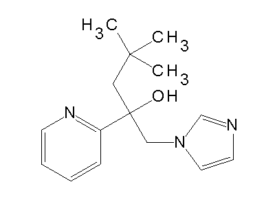 1-(1H-imidazol-1-yl)-4,4-dimethyl-2-(2-pyridinyl)-2-pentanol structure