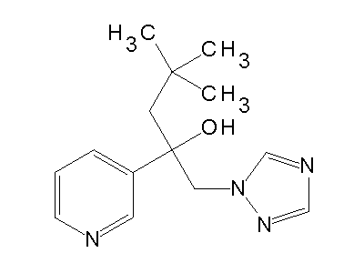 4,4-dimethyl-2-(3-pyridinyl)-1-(1H-1,2,4-triazol-1-yl)-2-pentanol structure