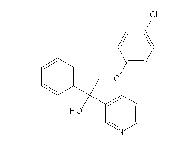 2-(4-chlorophenoxy)-1-phenyl-1-(3-pyridinyl)ethanol structure