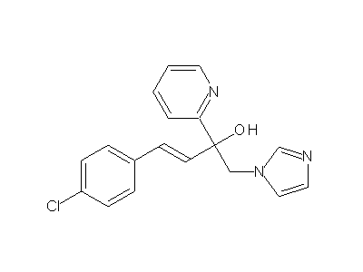4-(4-chlorophenyl)-1-(1H-imidazol-1-yl)-2-(2-pyridinyl)-3-buten-2-ol structure